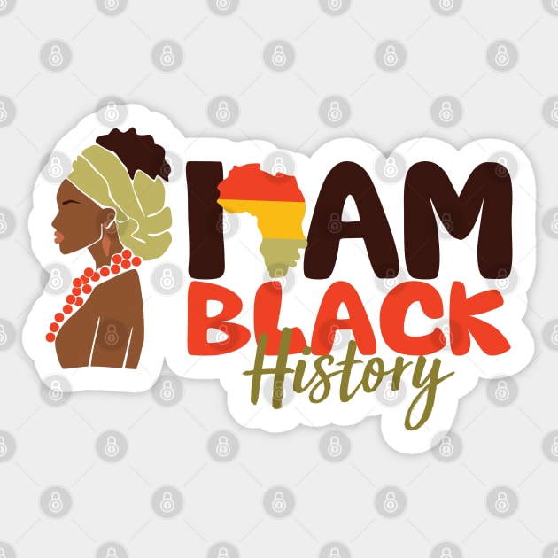 I Am Black History Black Women Gift Sticker by EvetStyles